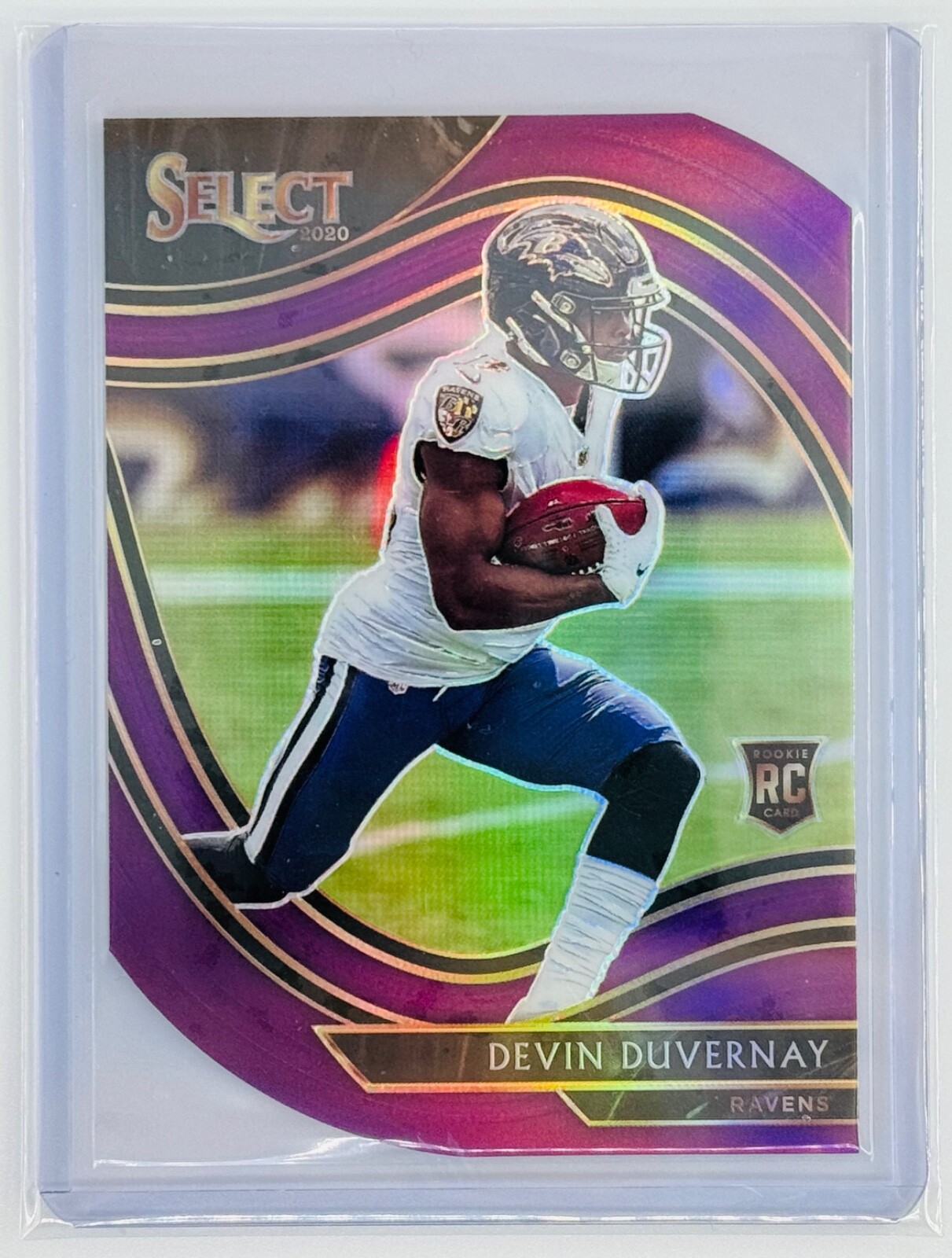 2020 Select Devin Duvernay Field Level Purple Die-Cut Rookie #377 Ravens