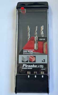 Piranha SDS-Plus Betonbohrer-Set X56120 . 5/6/8 x 110 mm (3-teilig) Black Decker