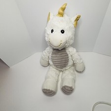 Walmart White UNICORN Rattle 15" Plush Baby Soft Toy Spark Create Imagine