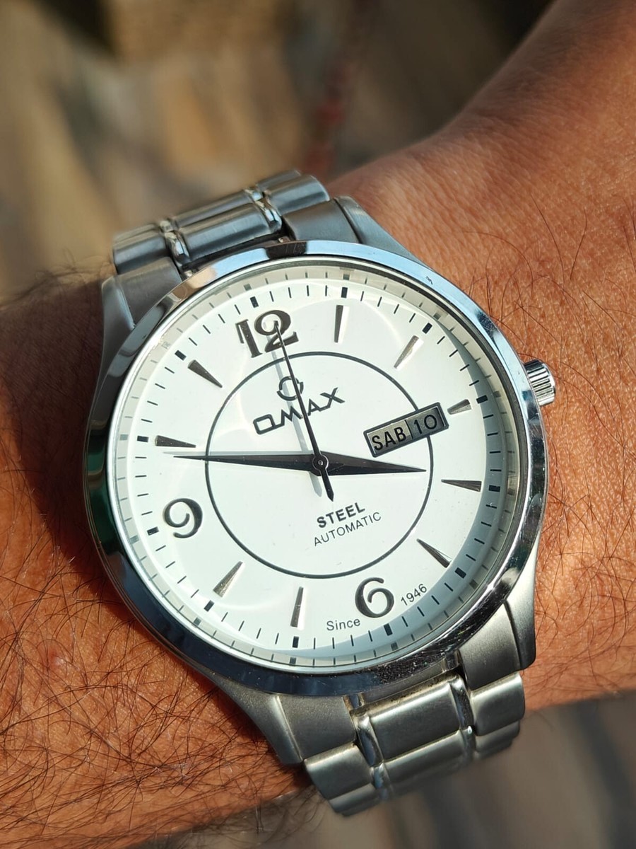 JAPAN Omax OSA007 Stainless Steel Automatic Big Dial Day/Date