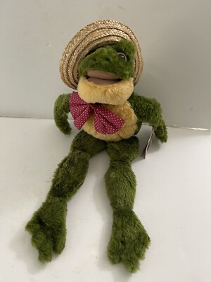 Ganz Cottage Collectibles Floyd Frog 1995 17  by Lorraine Straw Hat