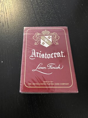 Aristocrat 727 Banknote Red Burgundy Deck USPCC Erlanger Kentucky Spielkarten