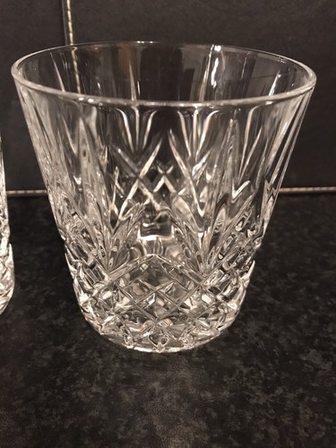 2 Large Crystal Tumbler Glasses New Heavy Items - Picture 2 of 9