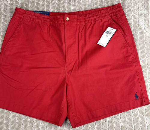 Polo Ralph Lauren Mens Shorts Red Pony Elastic Waist Classic Fit 6" Size 2XL NWT