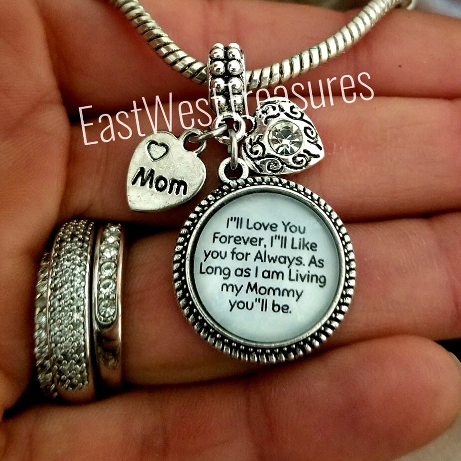 Mother Mom Birthday Charm Bracelet necklace Jewelry gift for