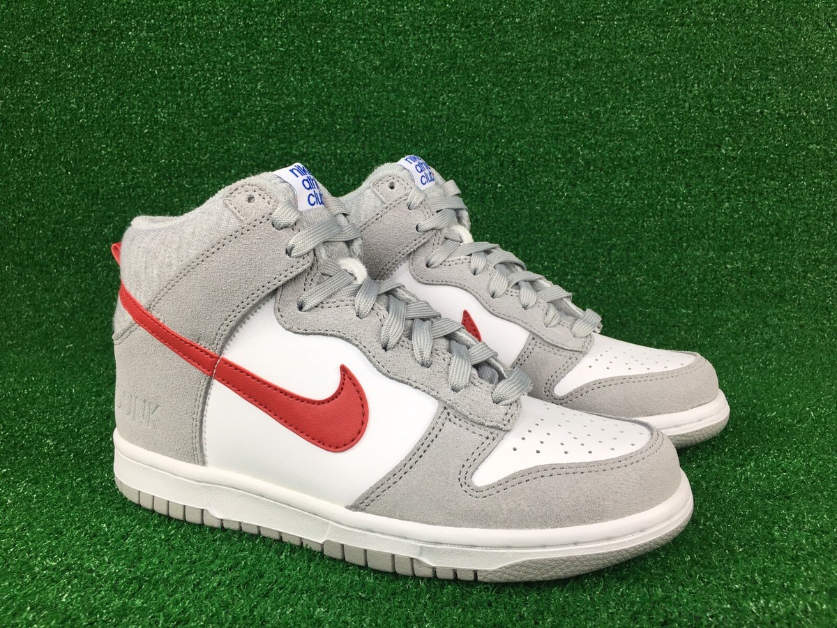 red and grey dunks gs