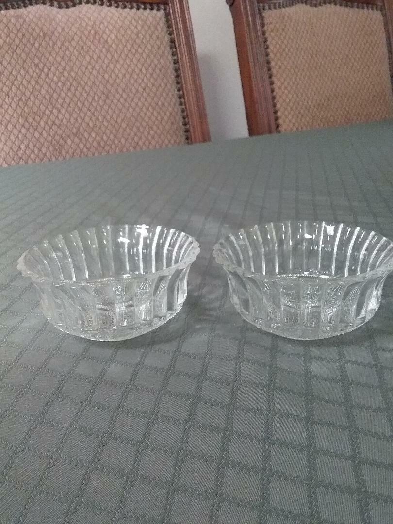 Vintage Cut Glass Fruit Bowls Set of 2 eBay