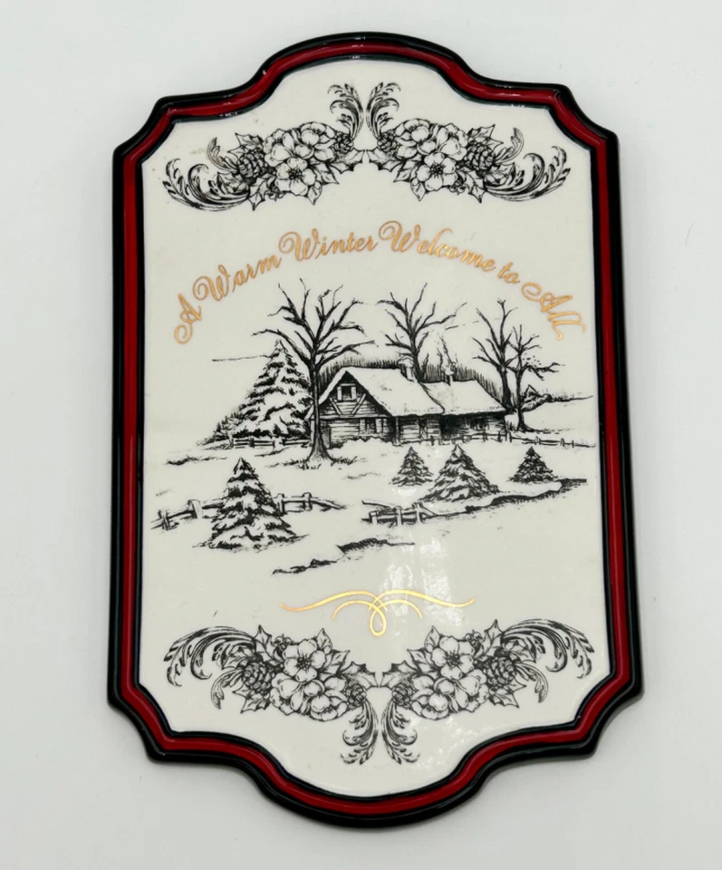 Placa colgante de carretera de pastizales un cálido invierno bienvenido a toda la escena de invierno de cabina Foto 2 de 3