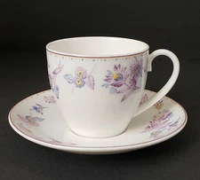Haengnam Prime Bone China with Floral Design Tea Cup & Saucer Made in Korea