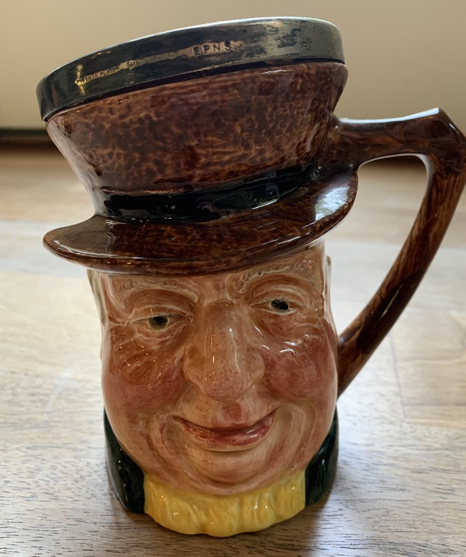 Vintage Lancaster Sandland Pottery Mug Stein Tony Weller Handpainted in England