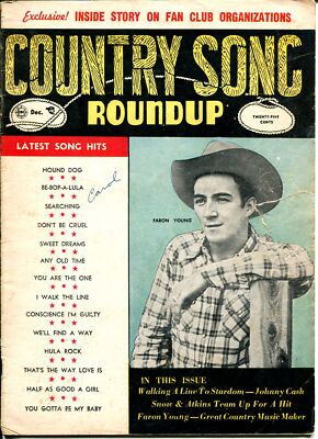MAG: Country Song Roundup 12/1956-Faron Young-Elvis-Johnny Cash-Hank Snow-VG
