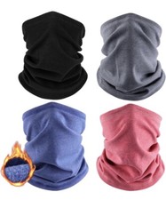 4 Pack Winter Neck Warmer, Gaiter Ski for Men  Women, Soft Fleece Face Covers