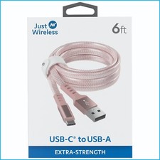 Just Wireless USB-C to USB-A Cable Extra Strenght 6ft