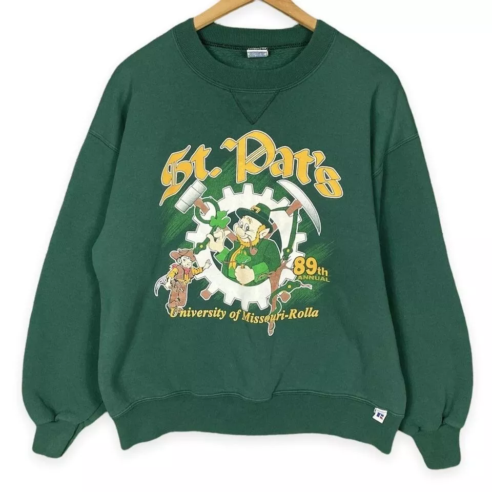 Vintage 89th Annual University Of Missouri Rolla St Pat s Day Sweatshirt UMR S T