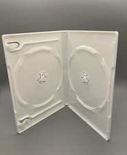 NEW 14MM STANDARD DOUBLE 2 DVD CASE, WITH SLEEVE, WHITE, D-D3B-W-AB H43F