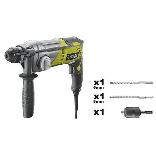 Tassellatore SDS-Plus Ryobi 680W 3 Funzioni RSDS680KA2 con accessori, in valiget