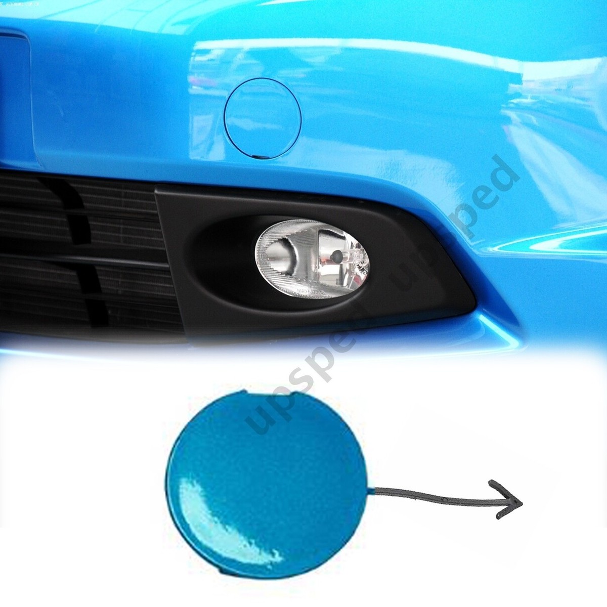 Blue Front Bumper Tow Hook Cover Cap For Honda Fit Jazz 2008-2010