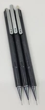 3 VTG Pentel P245 Mechanical Drafting Pencil Lot Japan Black & Silver