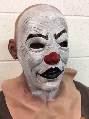 2 Guns Clown Mask Halloween Fancy Dress Costume Two Bank Robber Heist Costume - Picture 2 of 3