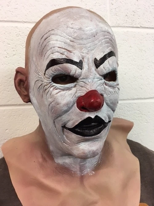 2 Guns Clown Mask Halloween Fancy Dress Costume Two Bank Robber Heist Costume - Image 2 of 3