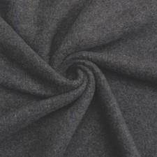 Charcoal Gray Solid Anti Pill Fleece Fabric - 60" Wide - Sold by The Yard Bolt