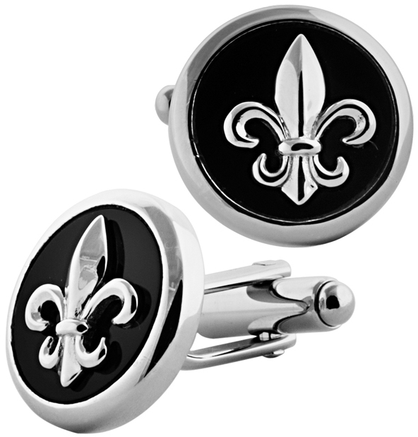 Fleur De Lys Cufflinks Hallmarked 925 Sterling Silver UK