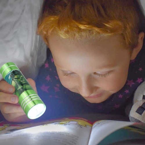 Kids Licensed Disney Cartoons Aluminium 9 LED Torch Light Boys Xmas Gift 8.7cm - Picture 275 of 302