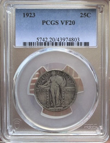 PCGS 1923 Standing Liberty Quarter 25C VF20