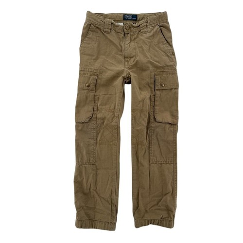 Polo Ralph Lauren Cargo Pants Boys Size 6 Tan Adjustable Waist Pockets Outdoors