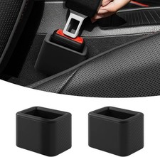 2 Pcs Seat Belt Buckle Holder Silicone Seatbelt Booster Stand Black Easy Acce 2 Pcs Seat Belt Buckle Holder Silicone Seatbelt Booster Stand Black Easy Acce