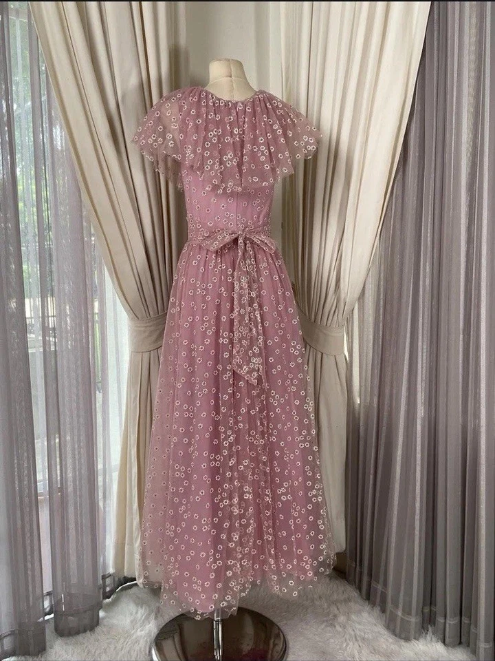 Formal Dress Graduation Cute Princess Fairytale Vintage Formal Maxi Midi Dress - image 4 of 4