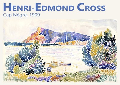 Henri-Edmond Cross Wall Art Poster - Cap N�gre, 1909 Premium Quality