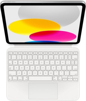 Apple Magic Keyboard Folio - MQDP3LL/A  (White) iPad 11 A16 - Open Box