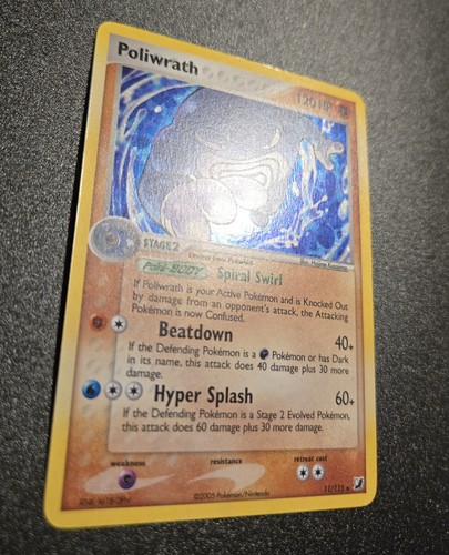POLIWRATH 11/115 EX Unseen Forces Pokemon 2005 LP - Picture 4 of 8