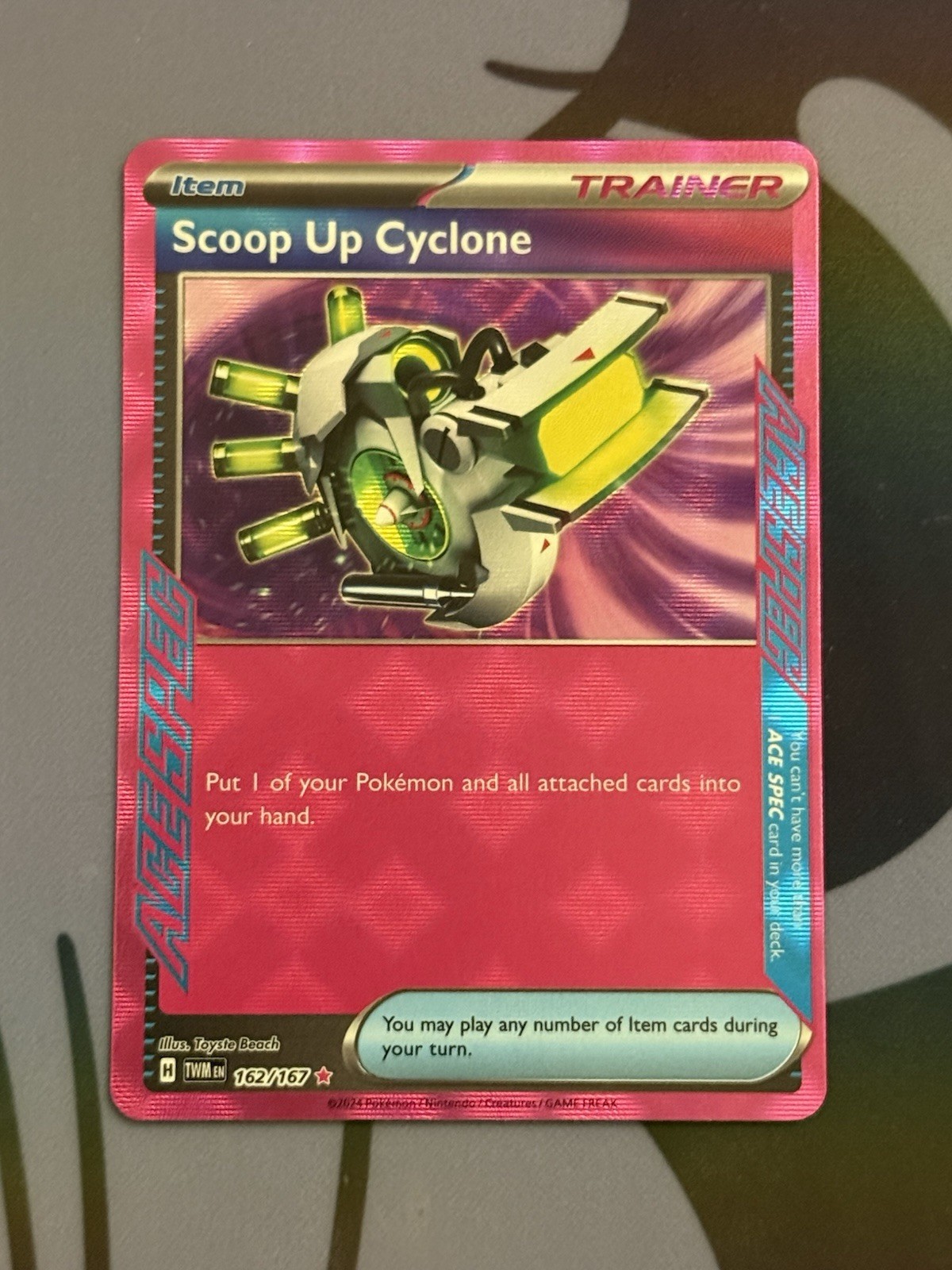 Pokémon TCG Scoop Up Cyclone 162/167 Twilight Masquerade - Ace Spec Rare NM/M