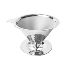 Pour Over Coffee Dripper Slow Drip Paperless Coffee Filter Double Mesh Stainless