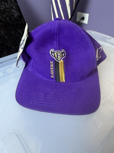 Vintage Deadstock Ravens Football Hat Purple Corduroy NWT Y2K 90s Pro Line Logo