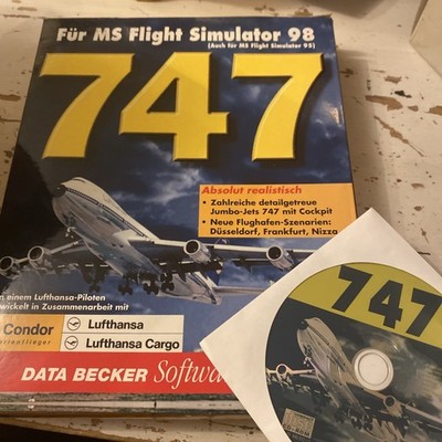 PC BIG BOX MS Flight Simulator 98 - 747 von Data Becker Software Vintage