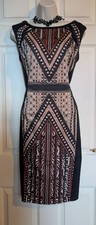 lovely M&S Collection Boho  Aztec print Lined Shift Dress Sz 14