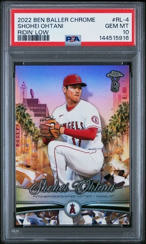 5916 Shohei Ohtani 2022 Topps Chrome Ben Baller Edition #RL-4 Ridin' Low PSA 10