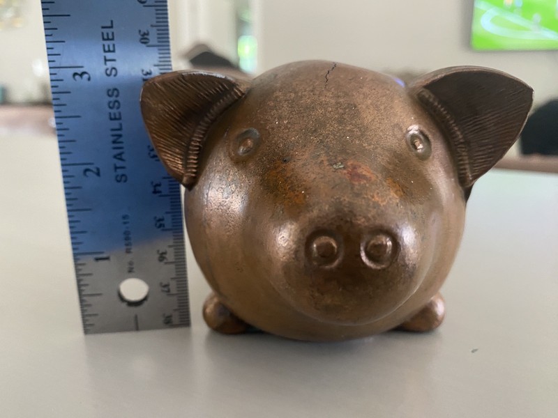 Vintage Brass Piggy Bank