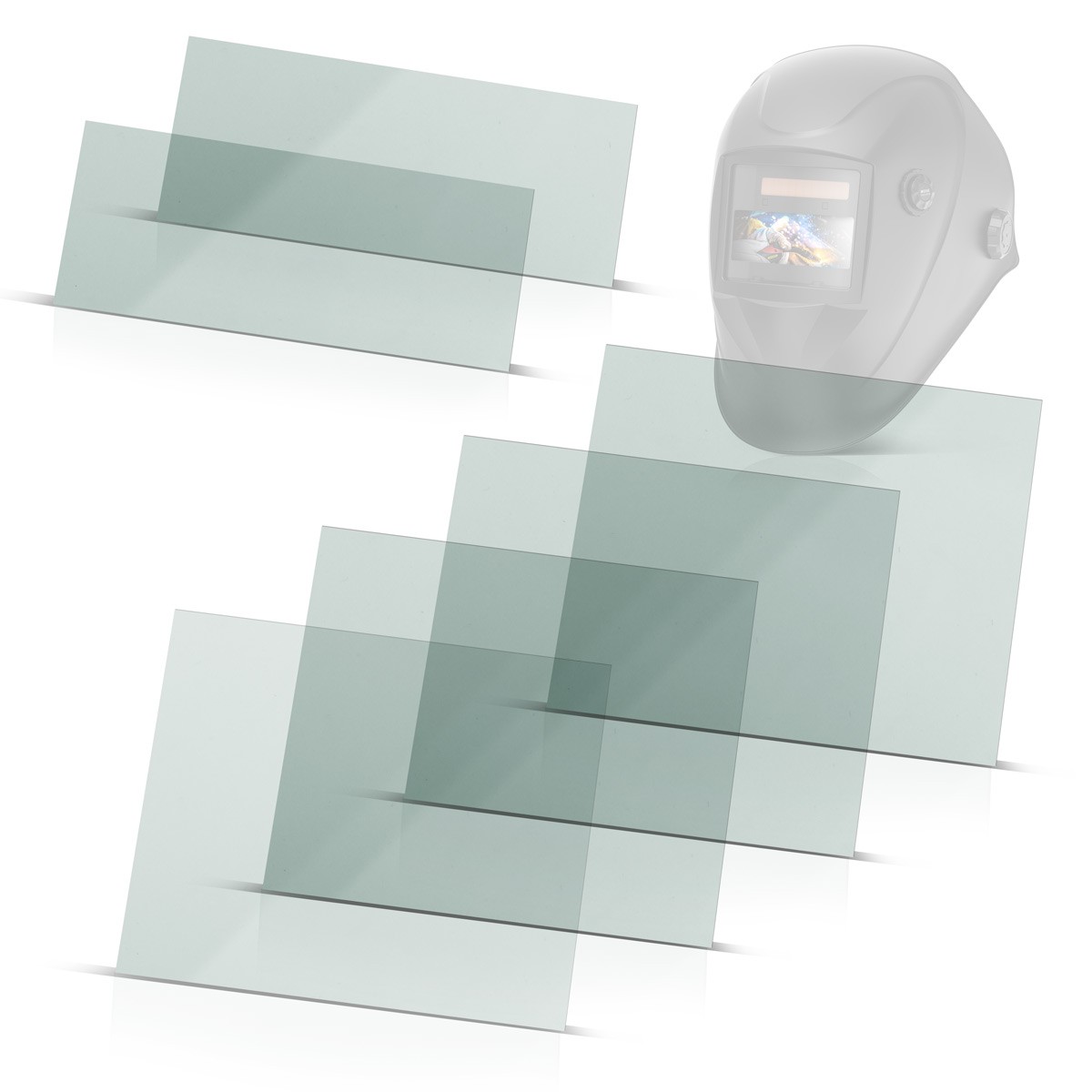 STAHLWERK Protective lenses set of 6 Visor glass Welding helmet WORKER