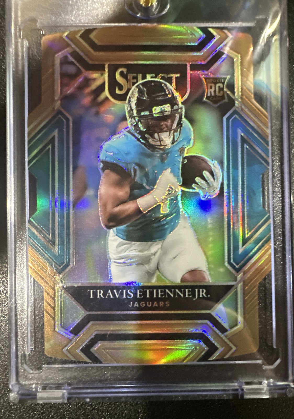 Travis Etienne (RC) 2021 Panini Select - #254 Copper Prizm Die-Cut /199 - Jags