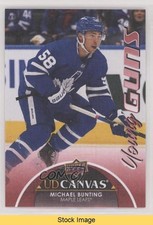 2021-22 Upper Deck Extended Series UD Canvas Young Guns Michael Bunting READ 2fn
