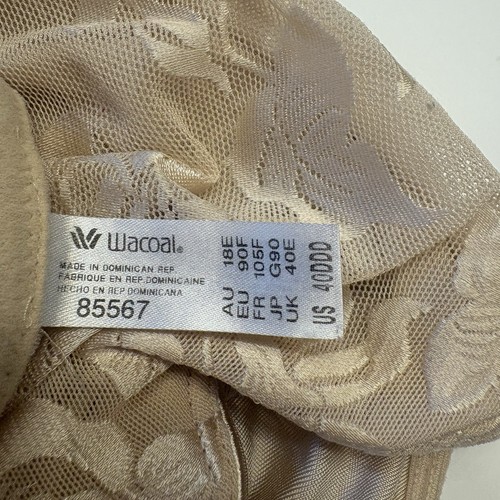Wacoal 85567 Awareness Full Figure Underwire Bra Unlined Plus Size 40DDD Sand - Picture 6 of 6