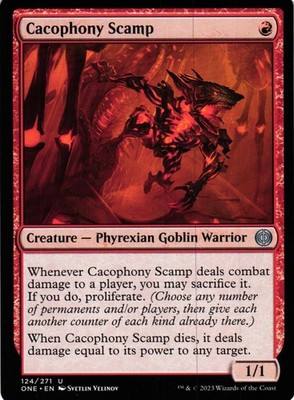 MTG TCG - Cacophony Scamp 124 Phyrexia: All Will Be One - NM Free Shipping $5+