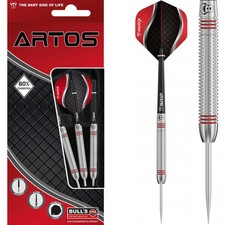 BULL'S Artos AR3 Red 80 Tungsten 22 gram Steel Tip Dart Set