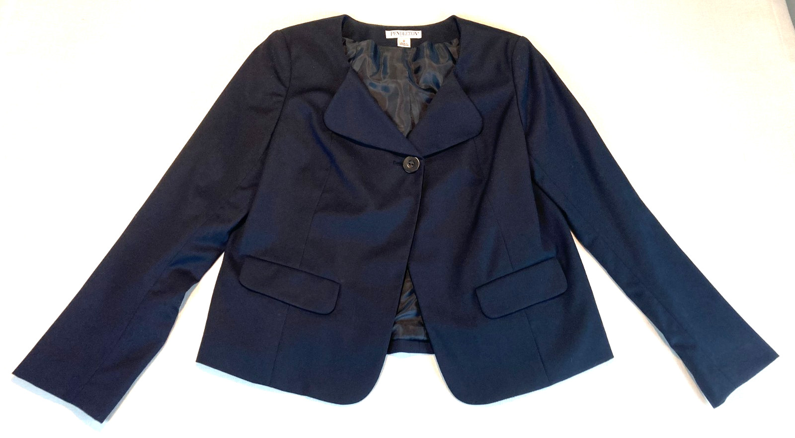 Pendleton Women's Black One Button Cropped Wool B… - image 1