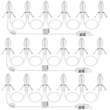 Meonum 3 Pack LED Christmas Village String Lights 11.5ft Plug with Switch & S...