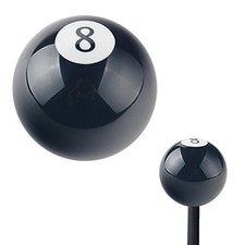 2 1/4" 8 Ball Billiard Round 3 4 5 6 Speed Black Shift Knob 3/8"-16 for Hurst